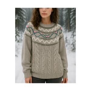 Vintage Sheridan Square Hand-Knit Nordic Sweater